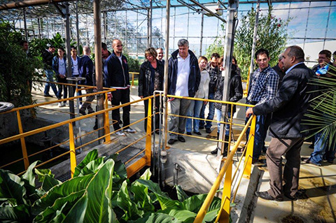Feature - Creating a Green Path Forward Visitors learn about innovation in water reclamation at the sustainable wastewater treatment plant.
