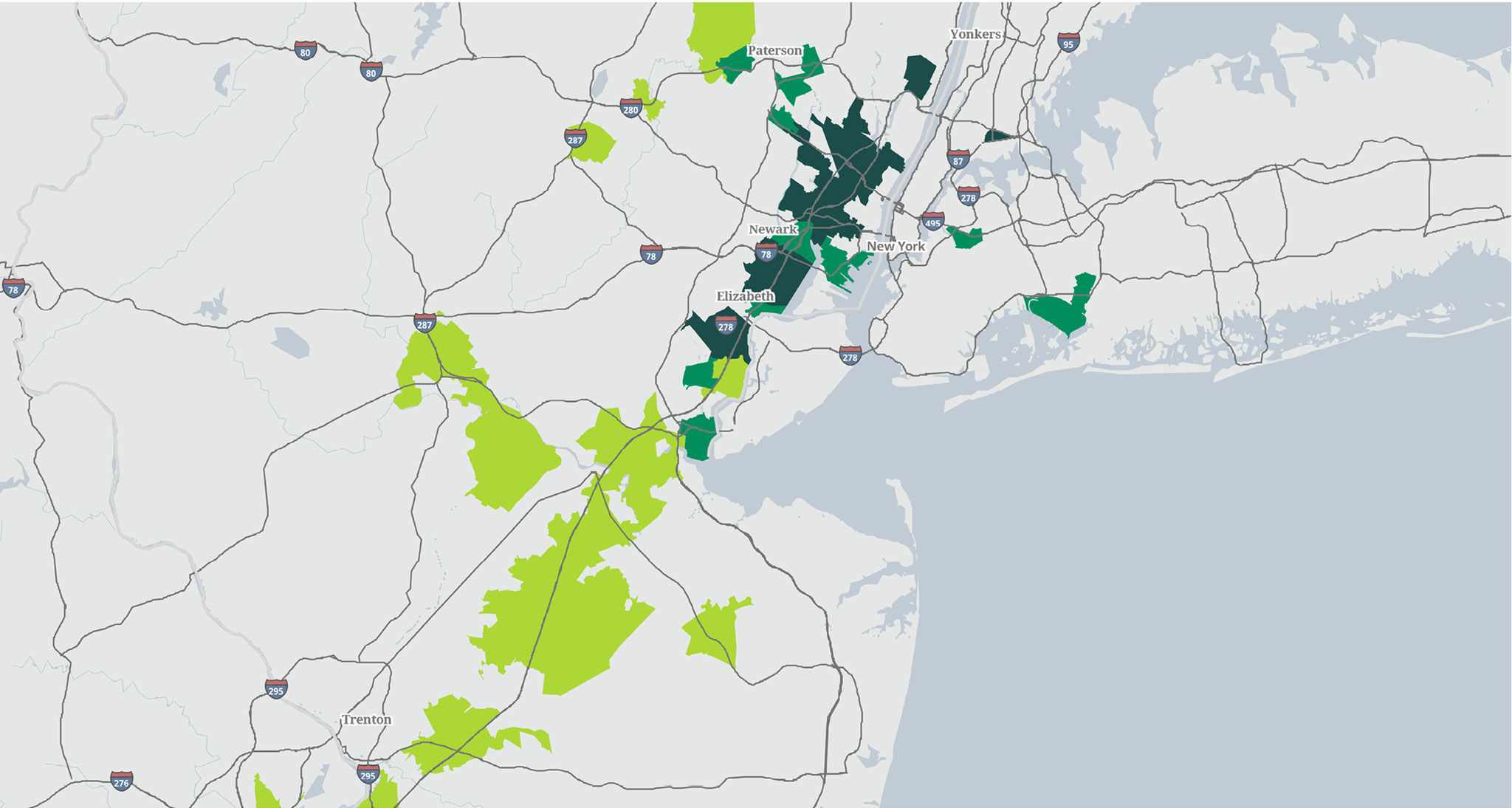 Categorization map - NJ/NYC