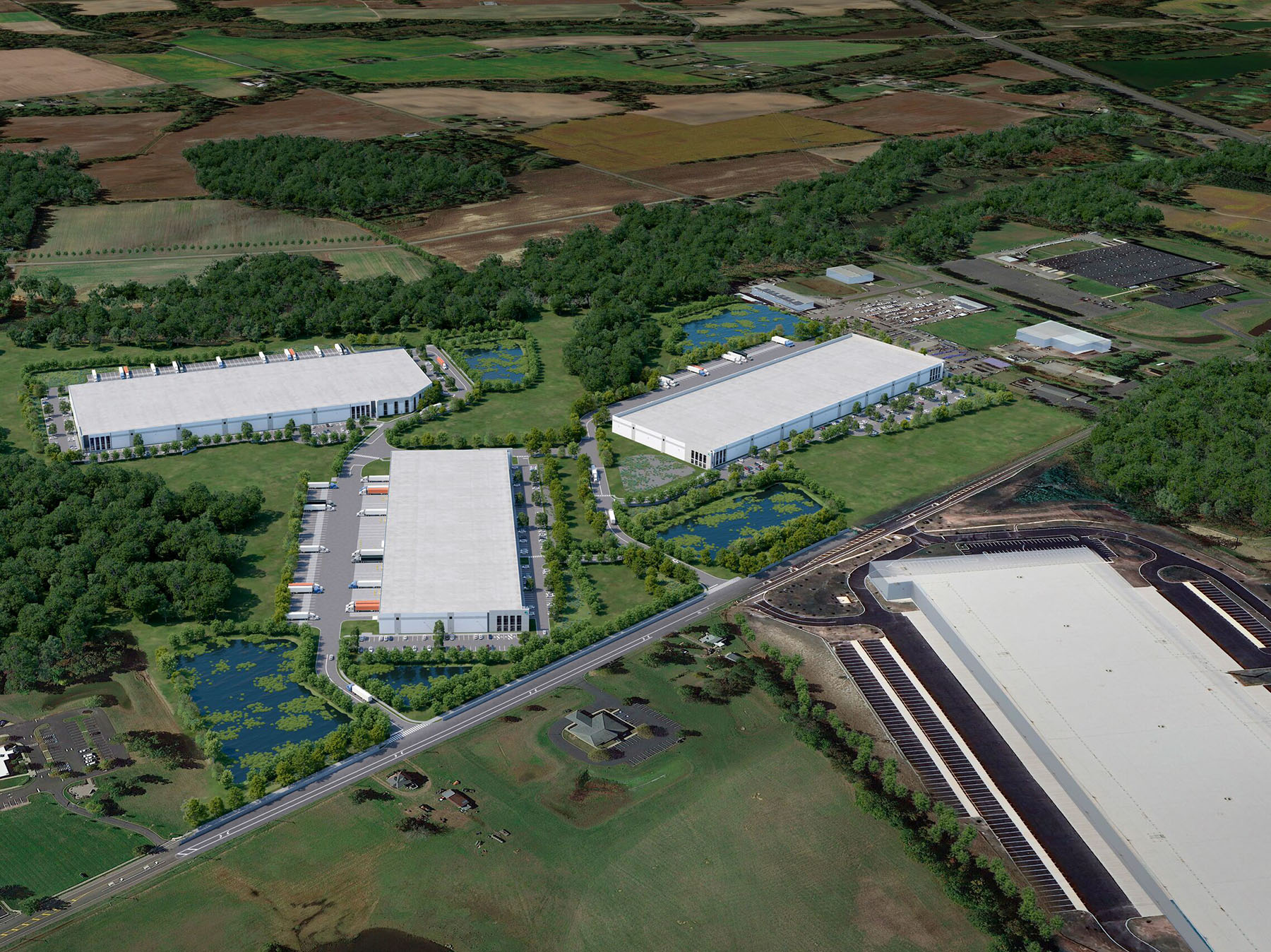 Aerial view of Prologis East Greenwich