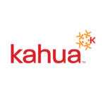 Kahua logo trademarked, red and yellow-orange