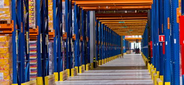 A photo of aisles of racking at Prologis Piotrkow Trybunalski