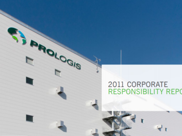 The side of a Prologis building with the report title written on top