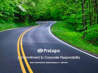 A winding road in a lush green treed area with the Prologis logo and report title overlayed