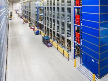 A photo of racking inside of a warehouse at Prologis Munich East