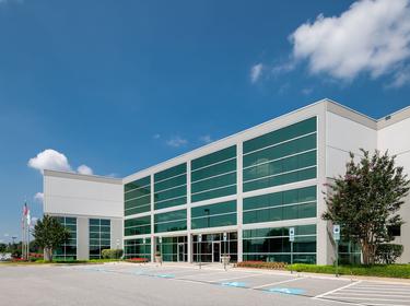 An exterior shot of the main entrance at Prologis Troy Hill