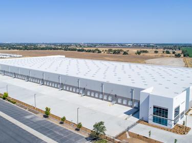 An exterior photo of Prologis Park Stockton and the empty truck court