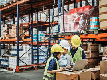 People in a Prologis warehouse
