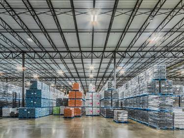 LED lighting in warehouse