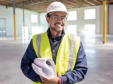 Construction manager at Oakland Global Logistics Center, Oakland, California