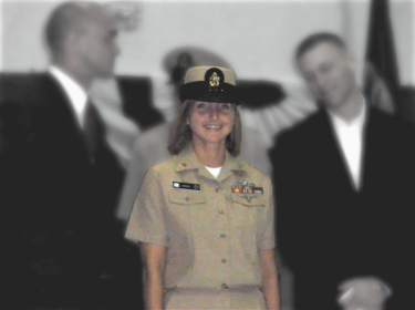 Lisa Vincent during her time in the US Navy