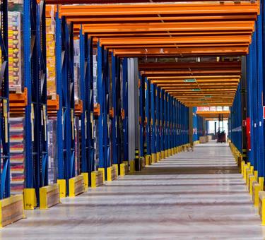 The inside of a prologis warehouse