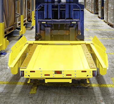 Front view of an AI fork truck