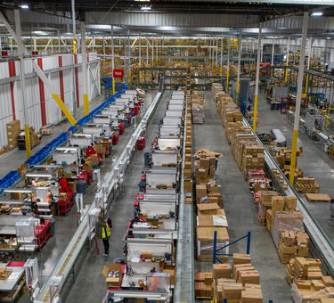 Inside an AmeriPac warehouse