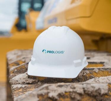 A construction helmet with the Prologis logo