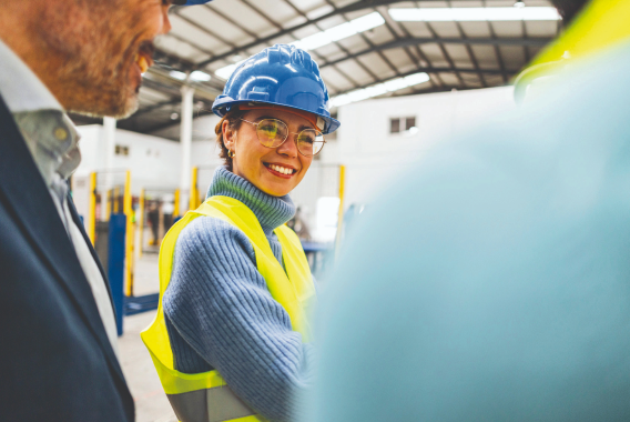 workers greeting workers greeting